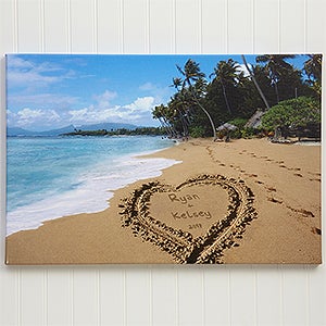Our Paradise Island Personalized Canvas Print- 24 x 36