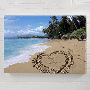 Our Paradise Island 20x30 Personalized Canvas Art