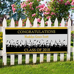 personalized graduation banners congratulations congratulations graduation banner