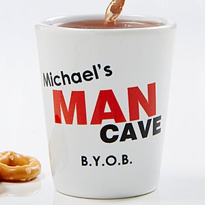 Man Cave Personalized Shot Glass