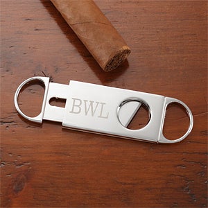 Engraved Silver Cigar Cutter