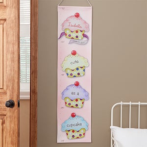 Cute As A Cupcake Personalized Growth Chart