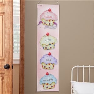 Personalized Girls Growth Chart - Cupcakes