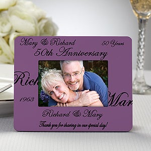 Anniversary Wishes Personalized Mini Favor Frame