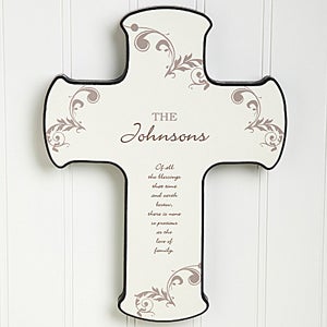 God Bless Our Family Personalized Wall Cross