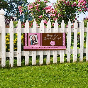 Birthday Party Personalized Photo Banner - 20x48