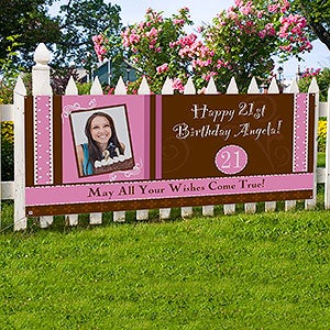 Birthday Party Personalized Photo Banner - 45x108