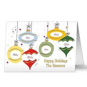 Family Ornaments Christmas Cards