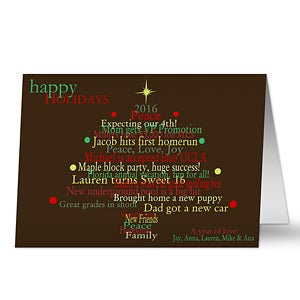 Family Milestones Message Christmas Card