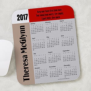 You Design It Personalized Quote Calendar Mouse Pad