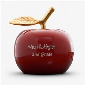 Personalized Red Apple Brass Teacher Bell - 8857