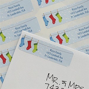 Family Stockings Return Address Labels