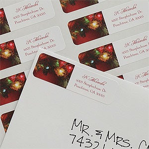 Merry & Bright Return Address Labels