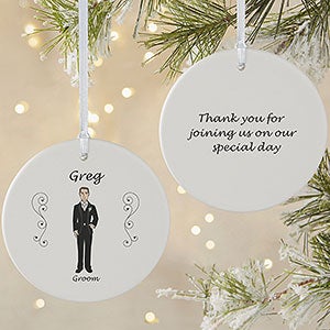 Wedding Party Characters Personalized Wedding Ornament