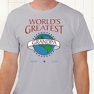 Personalized Custom T Shirt - World's Greatest Design - Adult Large - Navy