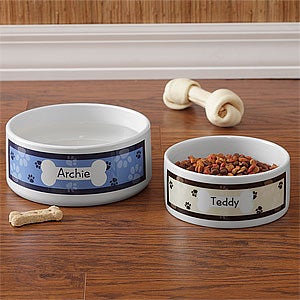 Personalized Dog Bowls - Throw Me A Bone - Small