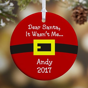 1-Sided Dear Santa Personalized Ornament