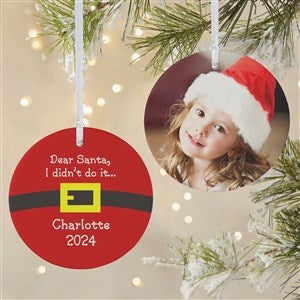 Santa's Belt Personalized Photo Ornament