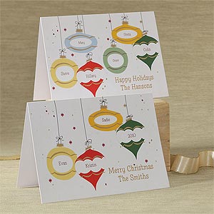 Family Ornaments Personalized Greeting Card