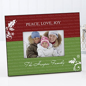 Personalized Christmas Picture Frame - Family Is Forever