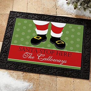 Santa Stop Here! Personalized Doormat- 18x27