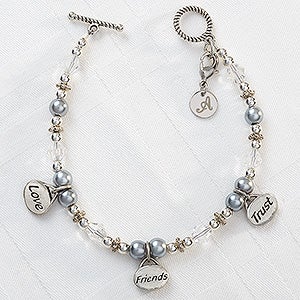 Personalized Charm Bracelets - Love, Friends, Trust