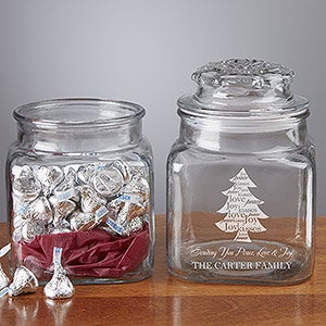 Christmas Tree Personalized Candy Jar