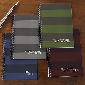 Business Stripes Personalized Mini Notebooks-Set of 2