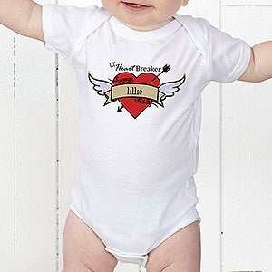 Heartbreaker Personalized Baby Bodysuit
