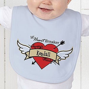 Personalized Little Heartbreaker Baby Bib