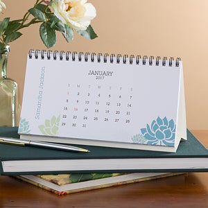 Floral Expressions Personalized Desk Calendar