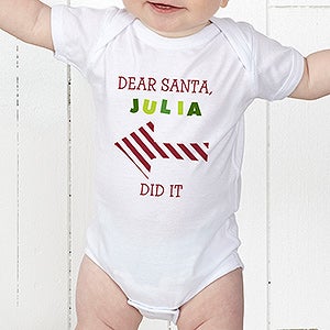 Dear Santa Personalized Baby Bodysuit