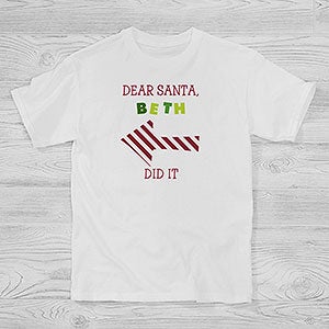 Personalized Kids Christmas T-Shirts - Dear Santa