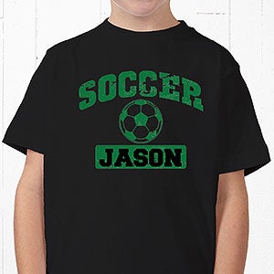 Personalized Kids Sports T-Shirt - Youth Large (14-16) - Red