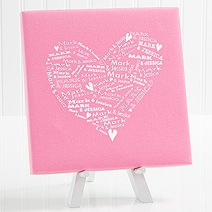 Our Heart of Love Personalized Canvas Print-8x8