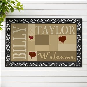 Personalized Doormat - 20x35 Welcoming Hearts