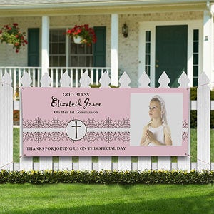 My First Communion Personalized Photo Banner