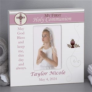 A Girl's First Communion Personalized 4x6 Box Frame - Vertical