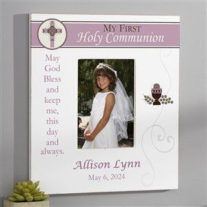 A Girl's First Communion Personalized 5x7 Wall Frame - Vertical
