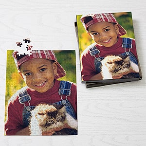 Personalized Photo Jigsaw Puzzle with Keepsake Tin - Vertical