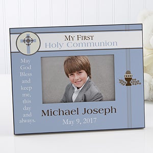 A Boy's First Communion Personalized Frame