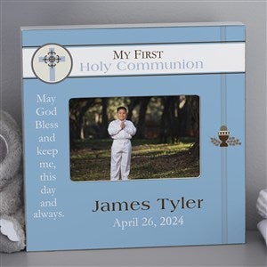 A Boy's First Communion Personalized Frame 4x6 Box Horizontal