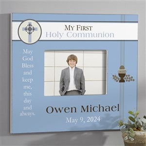 A Boy's First Communion Personalized Frame 5x7 Wall Horizontal