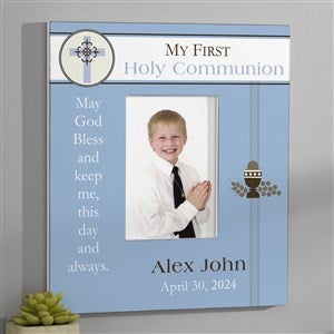 A Boy's First Communion Personalized Frame 5x7 Wall Vertical