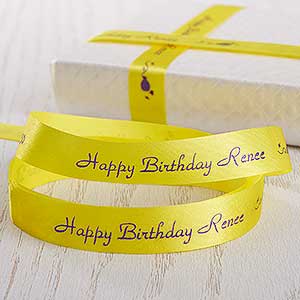 Birthday Personalized Satin Gift Ribbon