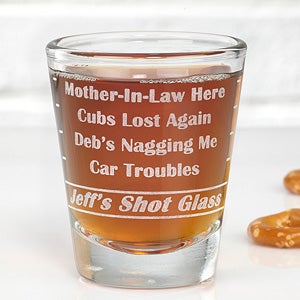 Name Your Troubles Personalized Shot Glass