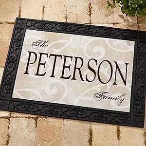 Personalized Doormat - Family Name Welcome Mat