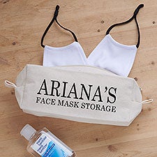 Modern Name Personalized Canvas Face Mask Holder - 30001