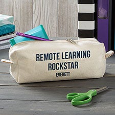 Write Your Own Personalized Canvas Remote Learning Pencil Case - 30003
