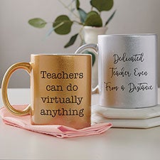 Teacher Expressions Personalized E-Learning Glitter Coffee Mugs - 30013